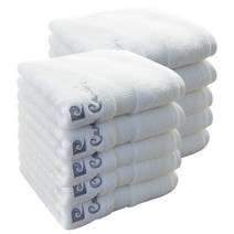 피에르가르뎅 고급 호텔 세면타월 180g 40수 코마사, 흰색, 10개