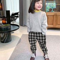 꼰띠키즈 아동용 도우체크 팬츠