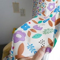 바이아미 마가렛 꽃무늬 가리개 커튼   커튼끈