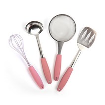 투데코 스텐레스 주방 조리도구 4종 세트, 핑크