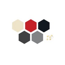 더하기 샌드위치 스마트보드 육각 H 세트 5p, 블랙체리