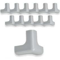 네츄럴파크 PVC 3면 코너 보호대 12p + 초강력 양면테이프, 그레이(보호대), 1세트