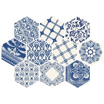 올나인 육각형 타일 스티커 10종 세트, 01