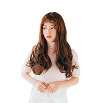 픽앤웨어 똑딱이 붙임머리 피스 루즈웨이브 L, 내츄럴 블랙, 1개