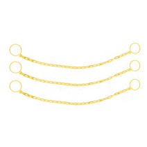 동광세이프티 6mm 칼라콘 체인 걸이대 노란색 2m x 3p + 고리 2p, 1세트