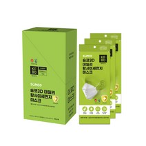 숨코 3D 데일리 황사방역용 마스크 대형플러스 KF80 화이트, 1매입, 30개
