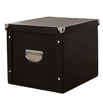 마켓에이 북유럽감성 조립식 다용도 수납함 30 x 29.5 x 27 cm, 블랙, 1개