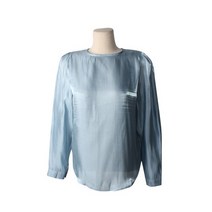 린다샵 여성용 네홀스 새틴 라운드 블라우스 BL3895K11