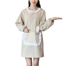 패션 긴소매 앞치마, TYPE01, 1개