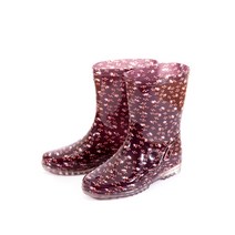 보생 K투명 여성 반장화, 아몬드, 245