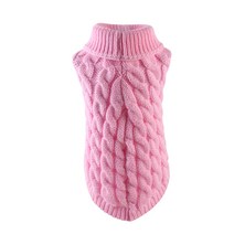 강아지 니트 폴라 WI015DG, 핑크