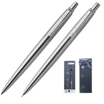 파카 조터 볼펜 0.9~1.0mm + 샤프 + 볼펜심 기프트세트, 스텐레스, 1세트
