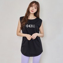 진마니아 여성용 데님 진마니아 하프 라운드 나시티셔츠 CA5T37