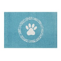 반려동물 순면 식기 매트 33 x 48 cm, 페로 블루, 1개