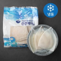 신선해어 오징어 몸통 껍질없음 (냉동), 2kg, 1팩