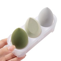 에이홉 다양한 모양의 소프트 에어쿠션퍼프 3구 + 보관함 세트, 1세트, 그린