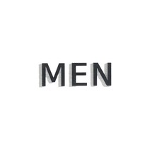 스튜디오투명 화장실 표지판 블랙, MEN, 1개
