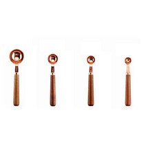 카페클럽 황동 플랫 계량스푼 1.25ml + 2.5ml + 5ml + 15ml 세트, 1세트