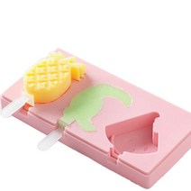 실리콘 아이스크림몰드 과일, 핑크(과일), 1세트