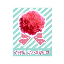 피크닉앤패키지 5월가정의달 선생님 감사 카네이션 스티커 90p, 혼합색상, 1개