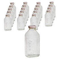 델몬트 쥬스 사각 유리병 핑크, 500ml, 20개