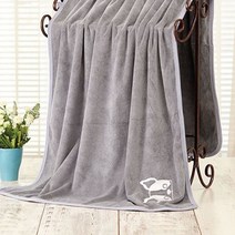 퍼피가드 펫타올 + 목욕장갑 세트, 그레이(타올), 그레이(장갑)