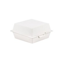 햄버거 테이크아웃 종이 도시락 포장용기 흰색 무지 501호 w-501, 1개입, 50개