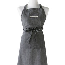주호데코 모던 코튼 앞치마, 그레이 스트라이프, 1개