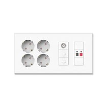 원하 Ti1 배선기구 통신 콘센트4구 + CATV 1방 + RJ45 2구 + 스피커 잭1구, 1개