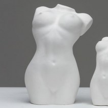 비원랩 쉿 토르소 오너먼트 석고 오브제 4번, WHITE