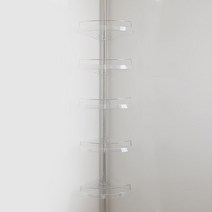 데코즈인 가이드 코너선반 5단, 투명, 1개