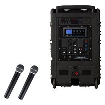 카날스 충전식 블루투스 이동형 앰프 스피커 500W 25cm + 핸드형 마이크 2p, BK-1050N(스피커), BK80H(마이크)