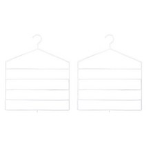 온기 5단 다기능 옷걸이, 화이트, 2개입