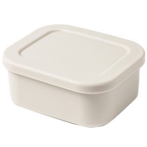 키친팩토리 파스텔 실리콘 사각 밀폐용기 아이보리 900ml, 1개, 단품