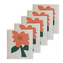 양손컴퍼니 다회용 종이행주 데이지, 1개, 5개입