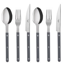 사브르 비스트로 디너 스푼 + 디너 포크 + 디너 나이프 세트, 다크그레이, 디너스푼 2p + 디너포크 2p + 디너 나이프 2p