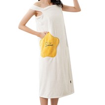 다독임 입는 샤워 가운 타월 대형, 화이트, 2개