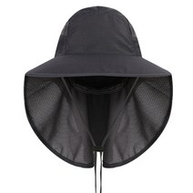 엔젤야옹 메쉬 하이킹 햇빛가리개 모자, 다크그레이