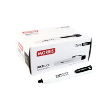 모리스 저스트클릭 화이트보드 마카 L 12p, 흑색, 1개