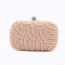 포인트 진주 클러치백