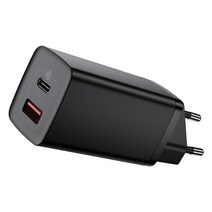 베이스어스 GaN2 라이트 65W PD 고속충전기 C타입 USB 포트, 블랙, 1개