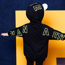 젤리스푼 아동용 유니크 타이포 후드 빅 티셔츠