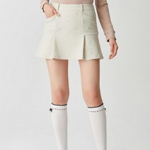 헤지스골프 여성용 기모 플레어 A라인 스커트 HWSK1D721I2