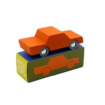 웨이투플레이 아동용 Back and Forth 시그니처 원목 미니 자동차 장난감, ORANGE