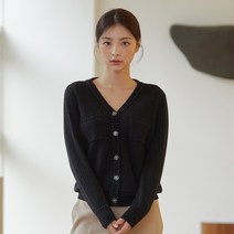 클라비스 여성용 V넥 트위드 가디건