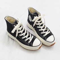 디아 하이탑 플랫폼 캔버스 키높이 스니커즈 5cm