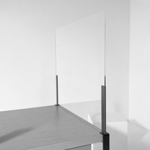 스마트공간 GENTLEBREEZE 철제 아크릴 테이블형 가림판 75cm x 55cm x T 5mm, 투명