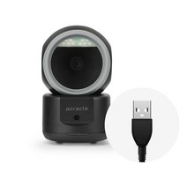미라클 유선 스탠드형 2D QR 바코드스캐너 USB타입, MQ650-U