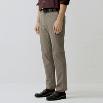 헤지스 남성용 스트레이트핏 폴리 트윌조직 밴딩 팬츠