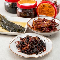 평화 반찬D세트 고들빼기무침 250g + 명이나물장아찌 250g + 고추무침 250g, 1세트